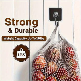 2pcs Crochets Muraux Auto-Adhésifs Robustes - Étanches, Installation Facile pour Manteaux, Serviettes, Clés & Plus - Parfaits pour Salle de Bain, Cuisine & Rangement à la Maison, Toilettes, Porte-Objets Divers, Crochets Utilitaires