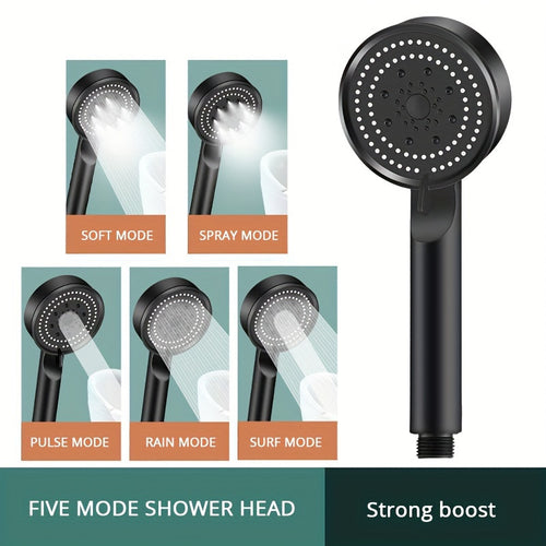 Douche à Main Haute Pression Réglable à 5 Modes, Accessoire de Filtrage d'Eau Puissant, Multifonctionnel avec Corps en Résine ABS pour une Expérience de Douche Améliorée, Débit d'Eau Réglable|Tête de Douche Ergonomique|Résine ABS Durable.