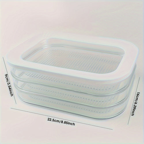 Boîte de conservation alimentaire étanche 3 couches - Réutilisable, fermeture hermétique pour charcuterie, fruits et snacks - Solution idéale pour organiser sa cuisine