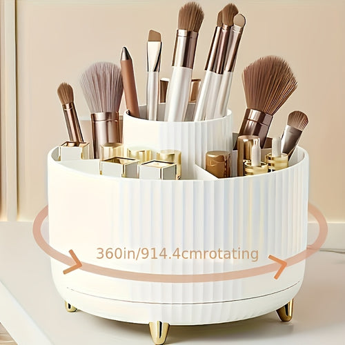 Boîte de Rangement pour Cosmétiques Pivotante à 360 Degrés - Plastique ABS Élégant pour Chambre, Coiffeuse et Salle de Bain