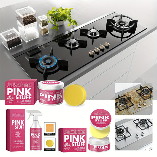 Ensemble 2 pièces Jakho Pink Stuff - Nettoyant multi-usages pour la cuisine, matériau plastique, puissant détachant et dégraissant pour la vaisselle et les comptoirs