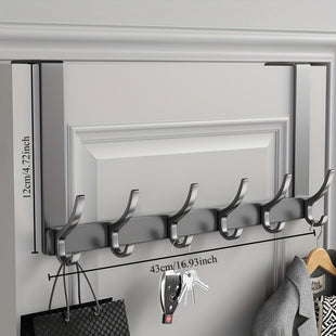 1 Stk. Gehäkelte moderne Porte aus Aluminium – einfache Installation, selbstklebende Halterung an der Porte, Mehrzweck-Halterung für Taschen und Accessoires, Häkel-Utility-Halter