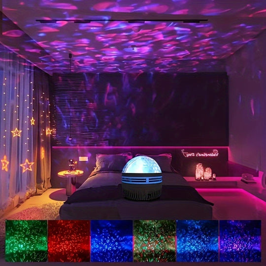 Projektor für Räume, Projektor für Galaxien, Projektor für vage Ozeane, Projektor für Wasserlampe für das Zimmer, Projektor für nächtliche Beleuchtung, Lampe für Wasser für Kinder und Erwachsene, Dekoration für Spielzimmer, Heimkino, Decke, Zimmer, CAD