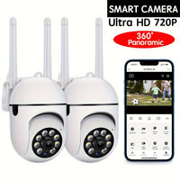 Caméra avec vision nocturne couleur sans fil 720p HD caméra vidéo intérieure/extérieure caméra de sécurité sans fil panoramique/inclinaison/zoom caméra de sécurité domestique intelligente Wi-Fi avec suivi de mouvement pour bébé et animal de compagnie vis