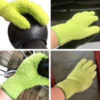 1 Paire de Gants de Dépoussiérage en Microfibre Tissé - Mitaines de Nettoyage Multi-Usages pour la Maison, le Patio et le Véhicule - Matériau en Polyester Doux pour un Dépoussiérage et un Polissage Efficaces dans le Salon, les Meubles d'Extérieur et Plus