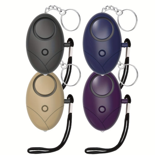 Alarme de Sécurité Personnelle Portative 130dB avec Lumière LED - Sirène d'Auto-Défense d'Urgence pour Femmes, Hommes, Jeunes, Étudiants et Personnes Âgées - Fonctionne sur Piles (Noir, Bleu Foncé, Beige, Violet)