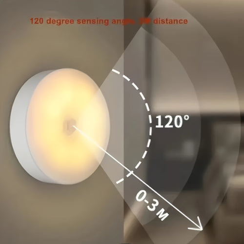 Luce notturna magnetica con ricarica USB e sensore di movimento - Adatta per corridoi domestici, scale, armadi, sale di lettura e scarpiere