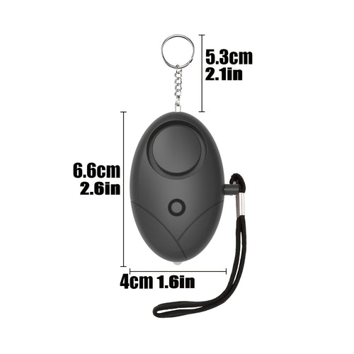 Alarme de Sécurité Personnelle Portative 130dB avec Lumière LED - Sirène d'Auto-Défense d'Urgence pour Femmes, Hommes, Jeunes, Étudiants et Personnes Âgées - Fonctionne sur Piles (Noir, Bleu Foncé, Beige, Violet)