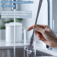 Flexibles Set aus Broschen für Knöpfe und Gläser – Geschirrspülgeräte, nicht-elektrische Silikonbehälter für eine wirksame Frottierung, langes Design für eine gründliche Reinigung von Münzen und Bordüren