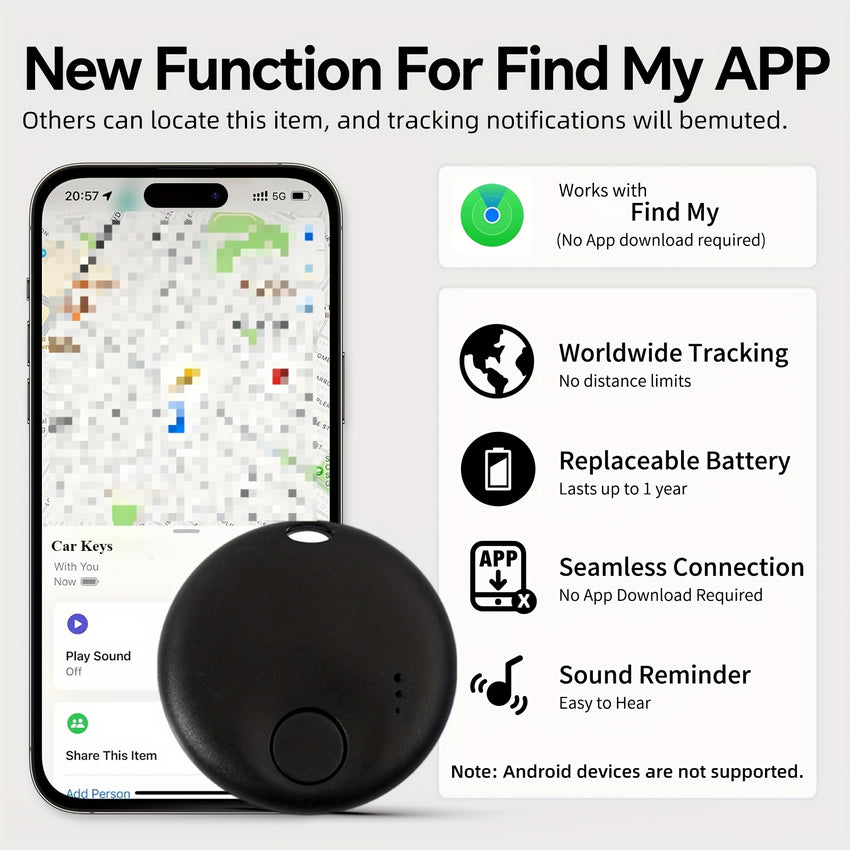 Arbeiten Sie mit dem Suchschlüssel für die Anwendung „Find My“, einem Gerät zur Gefahrenabwehr für Tiere von Unternehmen und Kindern, einem intelligenten Gepäckträger, einem GPS-Ortungsgerät für Ihr Auto, Ihren Koffer oder Ihre Tasche