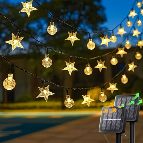 Set di luci solari decorative a LED con 8 modalità regolabili, ideale per proposte di matrimonio, compleanni, matrimoni, decorazioni per feste, regali di Natale e Pasqua, articoli per feste.