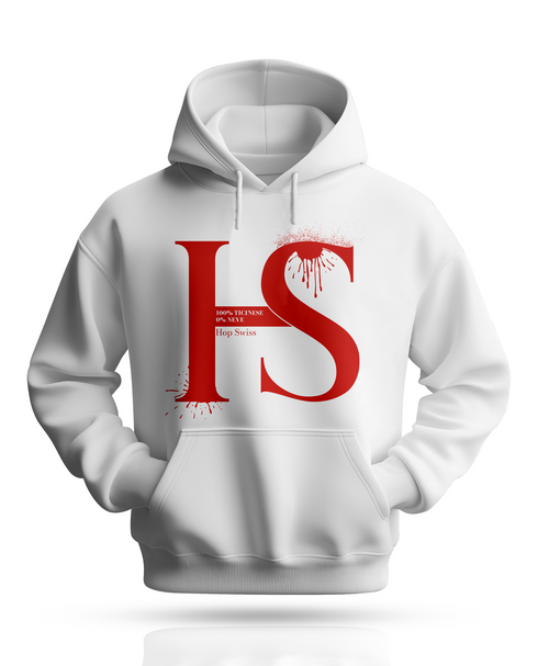 100% TICINESE – 0% NEVE Kapuzenpullover: Komfort und Langlebigkeit dank einer ausgewogenen Mischung aus Baumwolle und Polyester.
